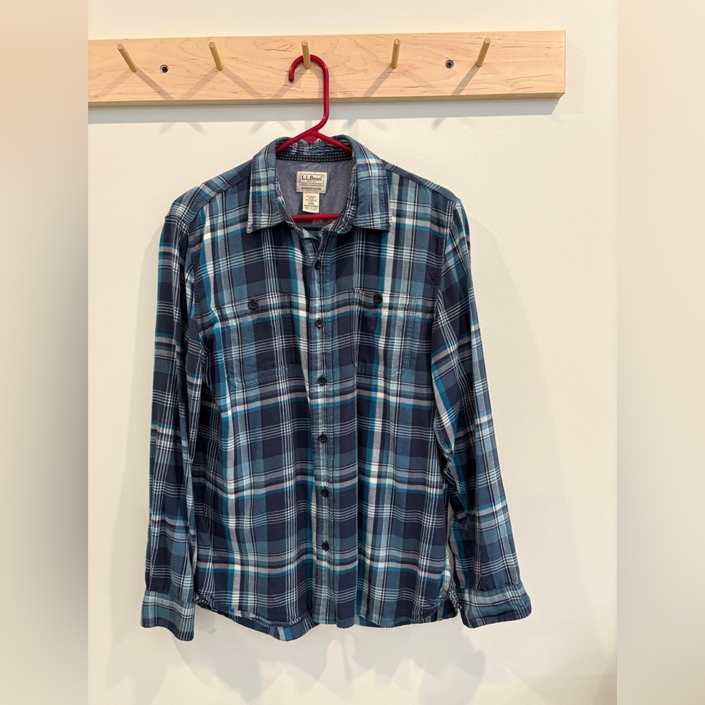 L.L. Bean Men's Blue Flannel Shirt